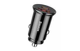 Зарядное устройство Baseus Circular Plastic USB, Type-C PD3.0, QC4.0, black (CCALL-YS01) - Фото