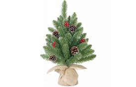 Искусственная сосна Black Box Trees Creston Frosted зеленая с декоративными шишками и ягодами (8718861153040) - Фото