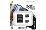 Карта памяти Kingston 2x32GB microSD class 10 U1 V10 A1 Canvas Select Plus (SDCS2/32GB-2P1A)