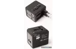 Зарядное устройство PowerPlant Международный адаптер 220В + 2*USB max2.1A (DV00DV5067)