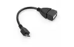 Дата кабель OTG USB 2.0 AF to Micro 5P Vinga (VCPDCOTGMBK)
