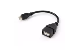 Дата кабель OTG USB 2.0 AF to Micro 5P Vinga (VCPDCOTGMBK) - Фото
