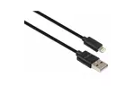 Дата кабель USB 2.0 AM to Lightning 1.8m Spring black Vinga (VCPDCLS1.8BK)
