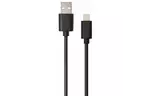 Дата кабель USB 2.0 AM to Lightning 1.8m Spring black Vinga (VCPDCLS1.8BK)