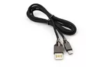 Дата кабель USB 2.0 AM to Micro 5P 1.0m 2-sides usb nylon black Vinga (VCPDCM2SNB1BK)