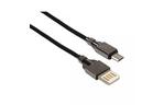 Дата кабель USB 2.0 AM to Micro 5P 1.0m 2-sides usb nylon black Vinga (VCPDCM2SNB1BK)