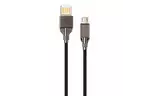 Дата кабель USB 2.0 AM to Micro 5P 1.0m 2-sides usb nylon black Vinga (VCPDCM2SNB1BK)