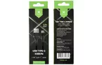 Дата кабель USB 2.0 AM to Type-C 1.0m cylindric nylon back Vinga (VCPDCTCCANB1BK)