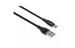 Дата кабель USB 2.0 AM to Type-C 1.0m cylindric nylon back Vinga (VCPDCTCCANB1BK)