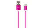 Дата кабель USB 2.0 AM to Type-C 1.0m rainbow nylon Vinga (VCPDCTCCOLNB1RS)