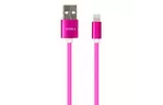 Дата кабель USB 2.0 AM to Lightning 1.0m rainbow nylon Vinga (VCPDCLCOLNB1RS)