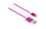 Дата кабель USB 2.0 AM to Lightning 1.0m rainbow nylon Vinga (VCPDCLCOLNB1RS)