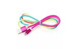 Дата кабель USB 2.0 AM to Lightning 1.0m rainbow nylon Vinga (VCPDCLCOLNB1RS)