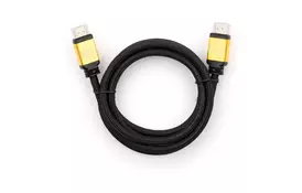 Кабель мультимедийный HDMI to HDMI 1.8 m metal V2.0 Vinga (VCPDCHDMI2VMM1.8BK) - Фото