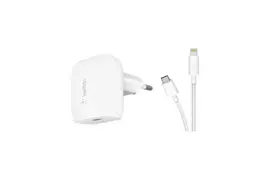 Зарядное устройство Belkin Home Charger (18W) Power Delivery Port USB-C - Lightning 1.2 (F7U096VF04-WHT) - Фото