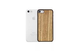Чехол Ozaki O!coat 0.3 Jelly+Wood для iPhone 8/7 2in1 Ultra slim & Light weight Zebrano and Clear - Фото