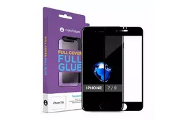 Стекло защитное MakeFuture Apple iPhone 7/8 Full Cover Full Glue Black (MGF-AI7/8B) - Фото