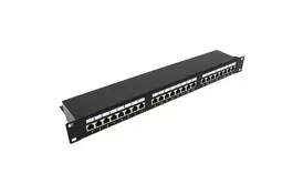 Патч-панель 19 24xRJ-45 STP cat.5e, 1U Molex (KD-PP30-STP-C5e-24P)  - Фото