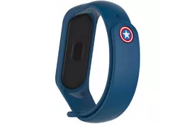 Ремешок для фитнес браслета Armorstandart Superhero Edition for Xiaomi Mi Band 4/3 Captain America Blu (ARM55061) - Фото