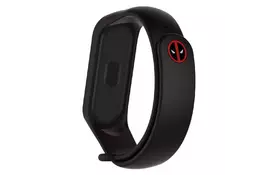 Ремешок для фитнес браслета Armorstandart Superhero Edition for Xiaomi Mi Band 4/3 Deadpool Black (ARM55068) - Фото