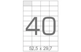 Этикетка самоклеящаяся TAMA 52,5х29,7 (40 на листі) с/кл (100листів) (17802) - Фото