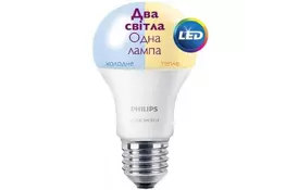 Лампочка PHILIPS Scene Switch E27 9.5-60W 3000K/6500K 230V A60 (929001155937) - Фото