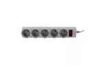 Сетевой фильтр питания LogicPower LP-X5 PREMIUM, 2m, Grey (9586)