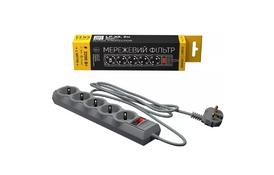 Сетевой фильтр питания LogicPower LP-X5 PREMIUM, 2m, Grey (9586) - Фото