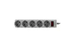 Сетевой фильтр питания LogicPower LP-X5 PREMIUM, 3m, Grey (9587)