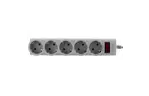 Сетевой фильтр питания LogicPower LP-X5 PREMIUM, 5m, Grey (9588)