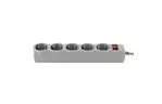 Сетевой фильтр питания LogicPower LP-X5 PREMIUM, 5m, Grey (9588)
