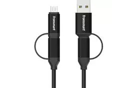 Дата кабель Tronsmart C4N1 4-in-1 USB Type-C Cable 1m Black (250290) - Фото