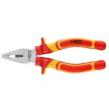 Плоскогубцы Neo Tools комбіновані 160 мм, 1000 В, CrV, поліровані (01-220)