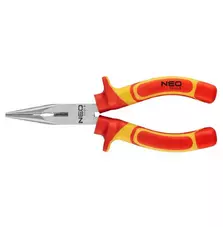 Плоскогубцы Neo Tools подовжені прямі 160 мм, 1000 В, CrV, поліровані (01-223)