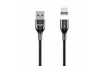 Дата кабель USB 2.0 AM to Type-C 1.0m Cigan Powerful Magnet Remax (RC-156A-BLACK)