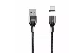 Дата кабель USB 2.0 AM to Type-C 1.0m Cigan Powerful Magnet Remax (RC-156A-BLACK) - Фото