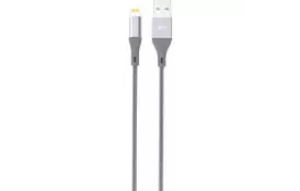 Дата кабель USB 2.0 AM to Lightning 1.0m Gray/Nylon Silicon Power (SP1M0ASYLK30AL1G) - Фото