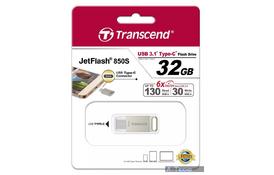 USB флеш накопичувач Transcend 32GB JetFlash 850 Silver USB 3.1 (TS32GJF850S) - Фото