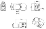 Соединительный модуль RJ45, неэкр., типа Keystone, Toolless, категории 6A