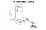 Вытяжка кухонная PERFELLI TS 6723 B 1100 I/BL LED Strip