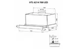 Вытяжка кухонная MINOLA HTL 6214 BL 700 LED