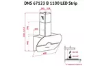 Вытяжка кухонная PERFELLI DNS 67123 B 1100 BL LED Strip