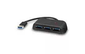 Концентратор Speedlink SNAPPY EVO USB Hub, 4-Port, USB 3.0, Passive, black (SL-140107-BK) - Фото