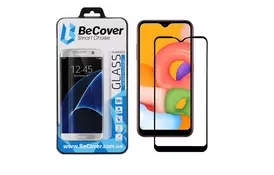 Стекло защитное BeCover Samsung Galaxy A01 SM-A015 Black (704666) - Фото