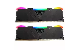 Модуль памяти для компьютера DDR4 16GB (2x8GB) 2666 MHz Viper RGB Black Patriot (PVR416G266C5K) - Фото