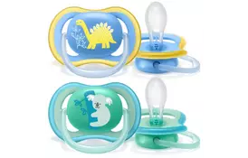 Пустышка Philips AVENT Ultra Air 18+ мес 2 шт для мальчиков (SCF349/11) - Фото