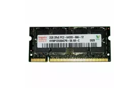 Модуль памяти для ноутбука SoDIMM DDR2 2GB 800 MHz Hynix (HYMP125S64CP8-S6) - Фото