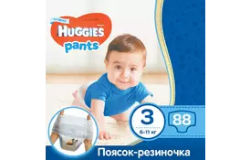 Подгузник Huggies Pants 3 для мальчиков (6-11 кг) 2*44 шт (5029054216651) - Фото