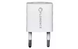 Зарядное устройство Florence 1USB 1A + microUSB cable white (FL-1000-WM) - Фото