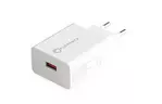 Зарядное устройство Florence 1USB QC 3.0 + Lightning cable White (FL-1050-WL)